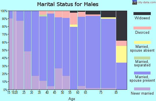 Zip code 50677 marital status for males