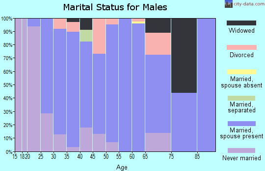 Zip code 50682 marital status for males