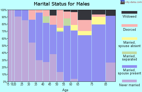 Zip code 50707 marital status for males