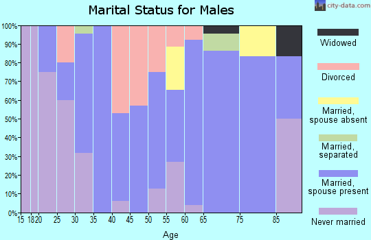Zip code 50840 marital status for males