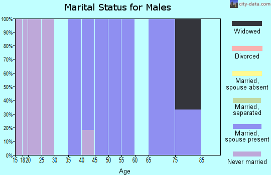 Zip code 50862 marital status for males