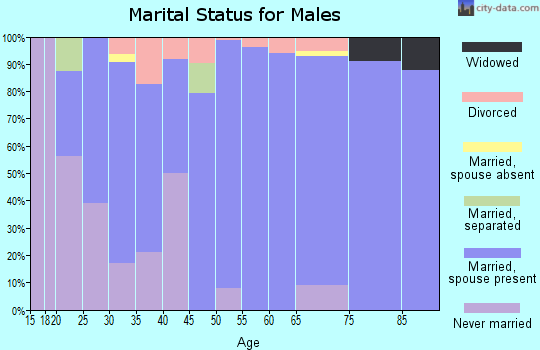 Zip code 51002 marital status for males
