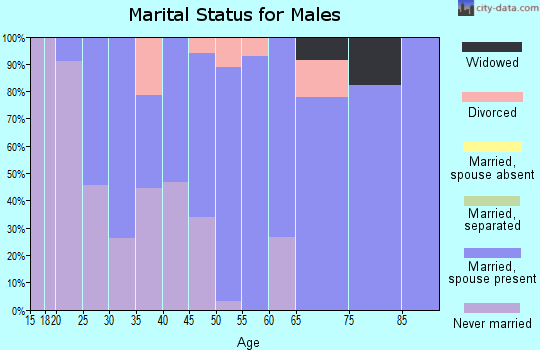 Zip code 51003 marital status for males