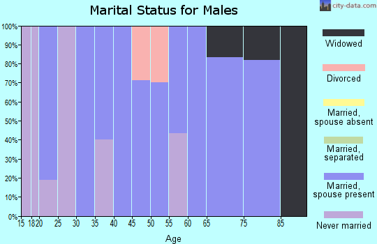 Zip code 51014 marital status for males
