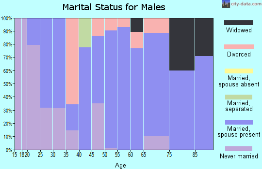 Zip code 51025 marital status for males