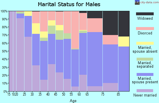 Zip code 51103 marital status for males
