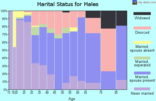 Zip code 51105 marital status for males