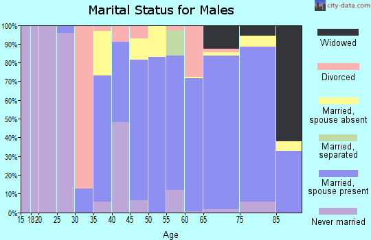 Zip code 51108 marital status for males