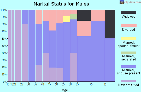 Zip code 51109 marital status for males