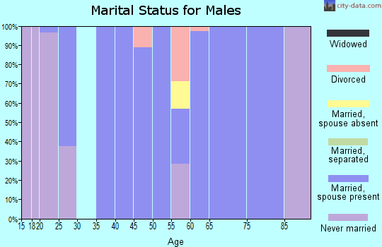 Zip code 51230 marital status for males