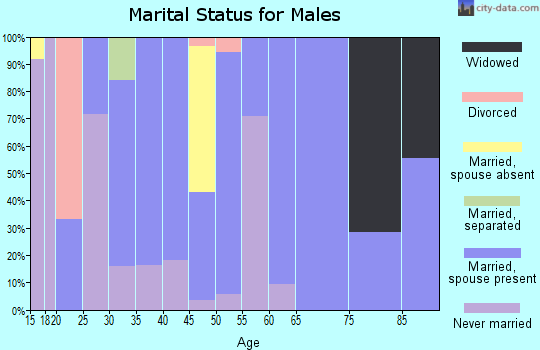Zip code 51235 marital status for males