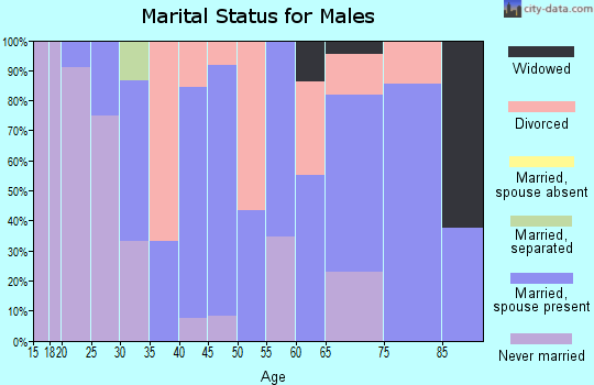 Zip code 51364 marital status for males
