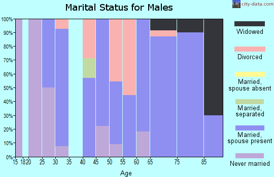 Zip code 51431 marital status for males