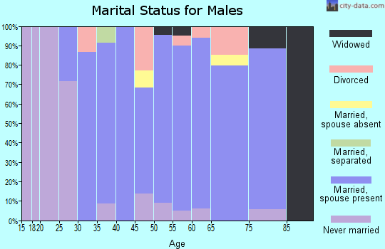 Zip code 51439 marital status for males