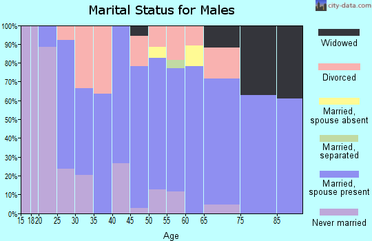 Zip code 51443 marital status for males