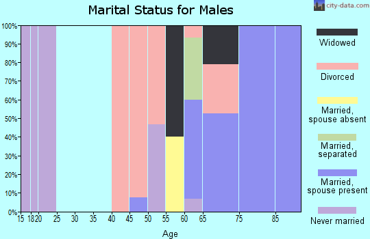 Zip code 51447 marital status for males