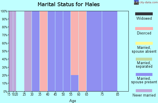 Zip code 51451 marital status for males