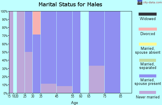 Zip code 51452 marital status for males