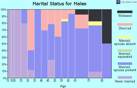 Zip code 51453 marital status for males