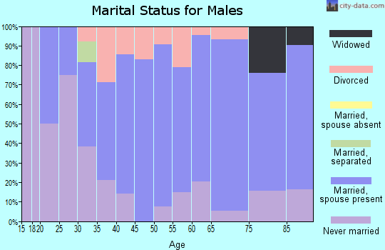 Zip code 51455 marital status for males
