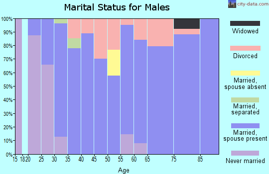 Zip code 51462 marital status for males