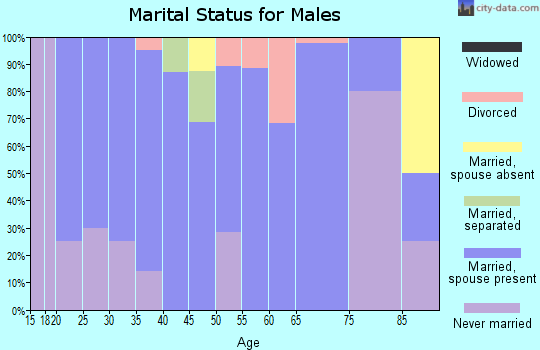 Zip code 51465 marital status for males