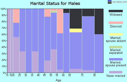 Zip code 51467 marital status for males