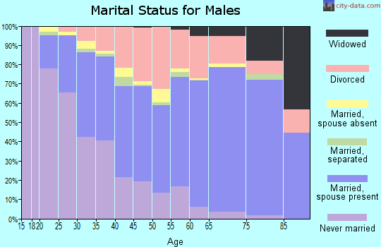 Zip code 51501 marital status for males