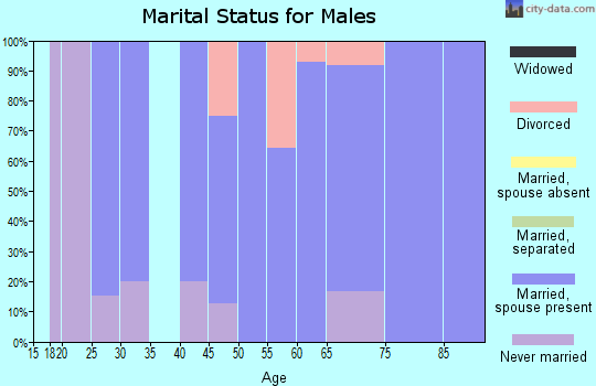 Zip code 51523 marital status for males