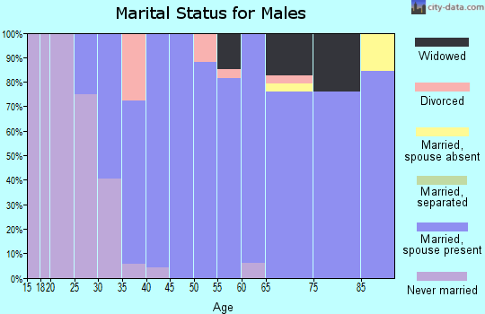 Zip code 51525 marital status for males