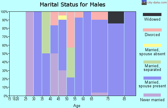 Zip code 51536 marital status for males