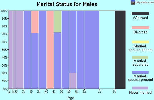 Zip code 51542 marital status for males