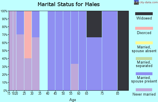 Zip code 51550 marital status for males