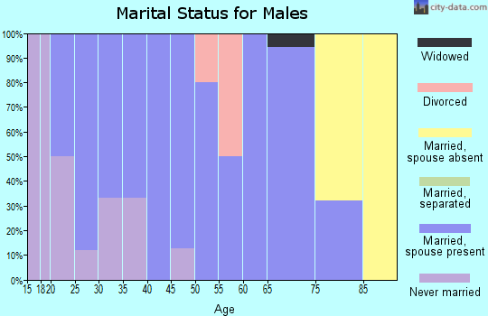 Zip code 51556 marital status for males