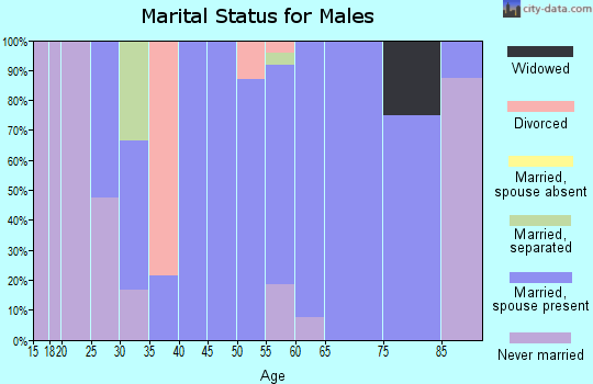 Zip code 51557 marital status for males