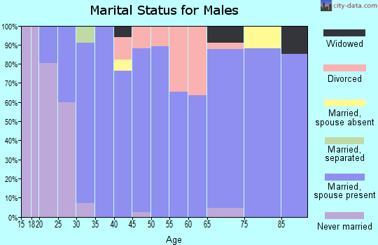 Zip code 51576 marital status for males