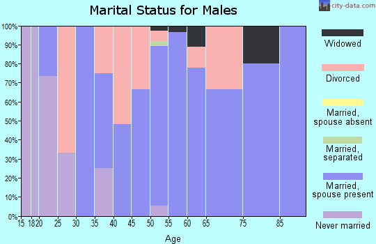 Zip code 51636 marital status for males