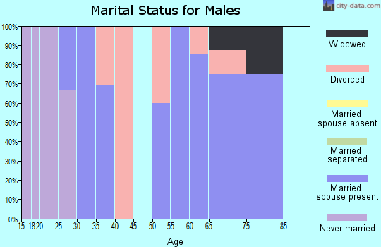 Zip code 51637 marital status for males
