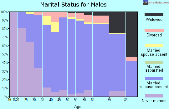 Zip code 52002 marital status for males