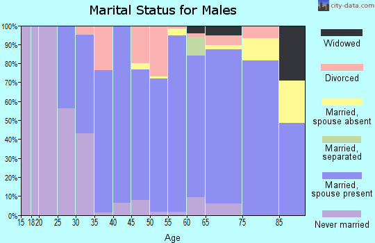 Zip code 52031 marital status for males