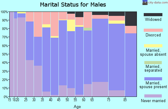 Zip code 52043 marital status for males