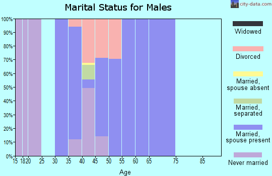 Zip code 52048 marital status for males