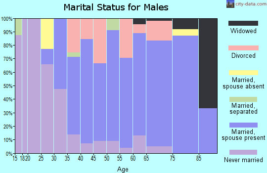 Zip code 52052 marital status for males