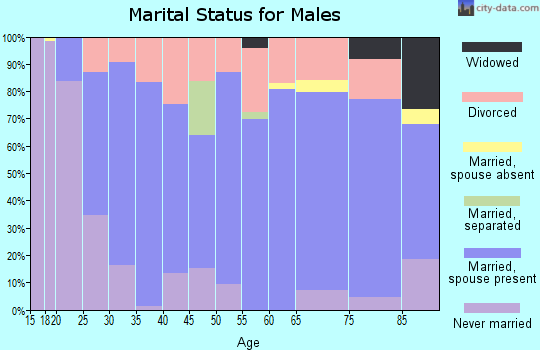 Zip code 52057 marital status for males