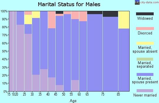 Zip code 52069 marital status for males