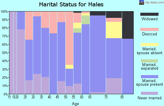 Zip code 52211 marital status for males