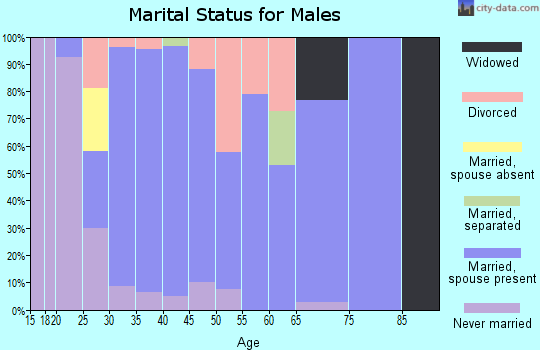 Zip code 52227 marital status for males