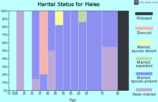Zip code 52231 marital status for males