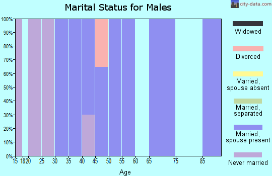 Zip code 52236 marital status for males