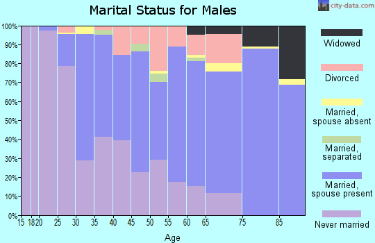 Zip code 52245 marital status for males